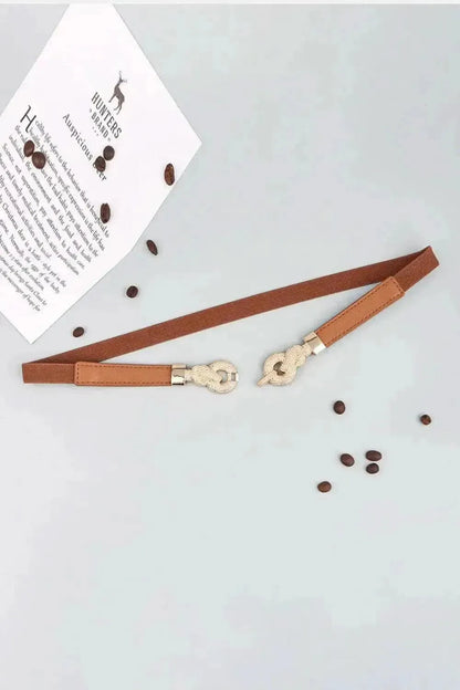 Zinc Alloy Buckle PU Leather Belt - Bad Moms Club
