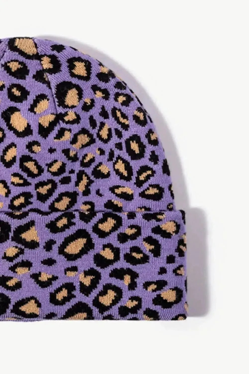 Leopard Pattern Cuffed Beanie - Bad Moms Club