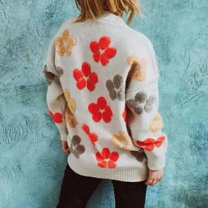 Floral V-Neck Button Up Cardigan with Pockets - Bad Moms Club