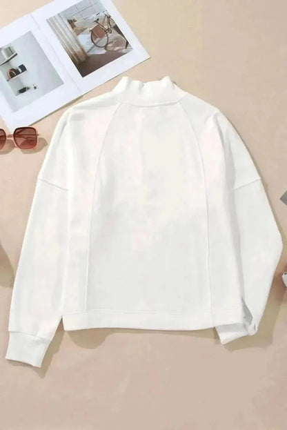 Half Zip Long Sleeve Sweatshirt - Bad Moms Club