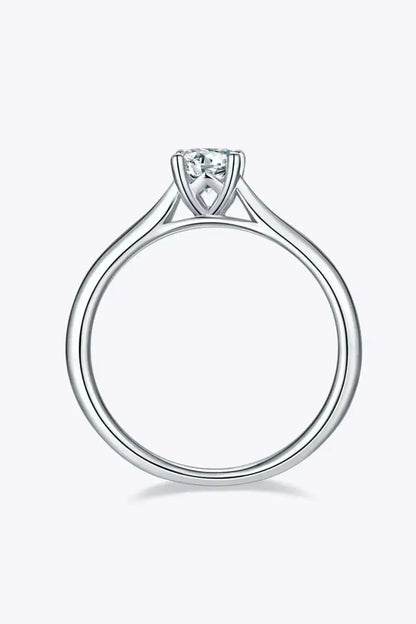 Moissanite 925 Sterling Silver Solitaire Ring - Bad Moms Club