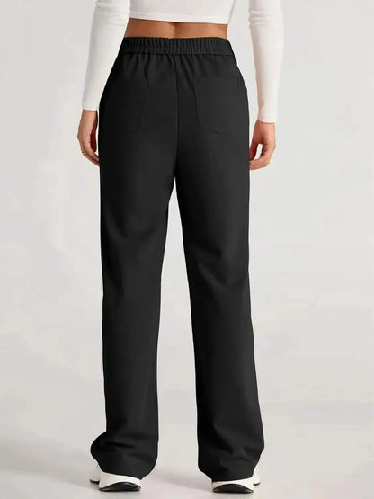High Waist Wide Leg Pants - Bad Moms Club
