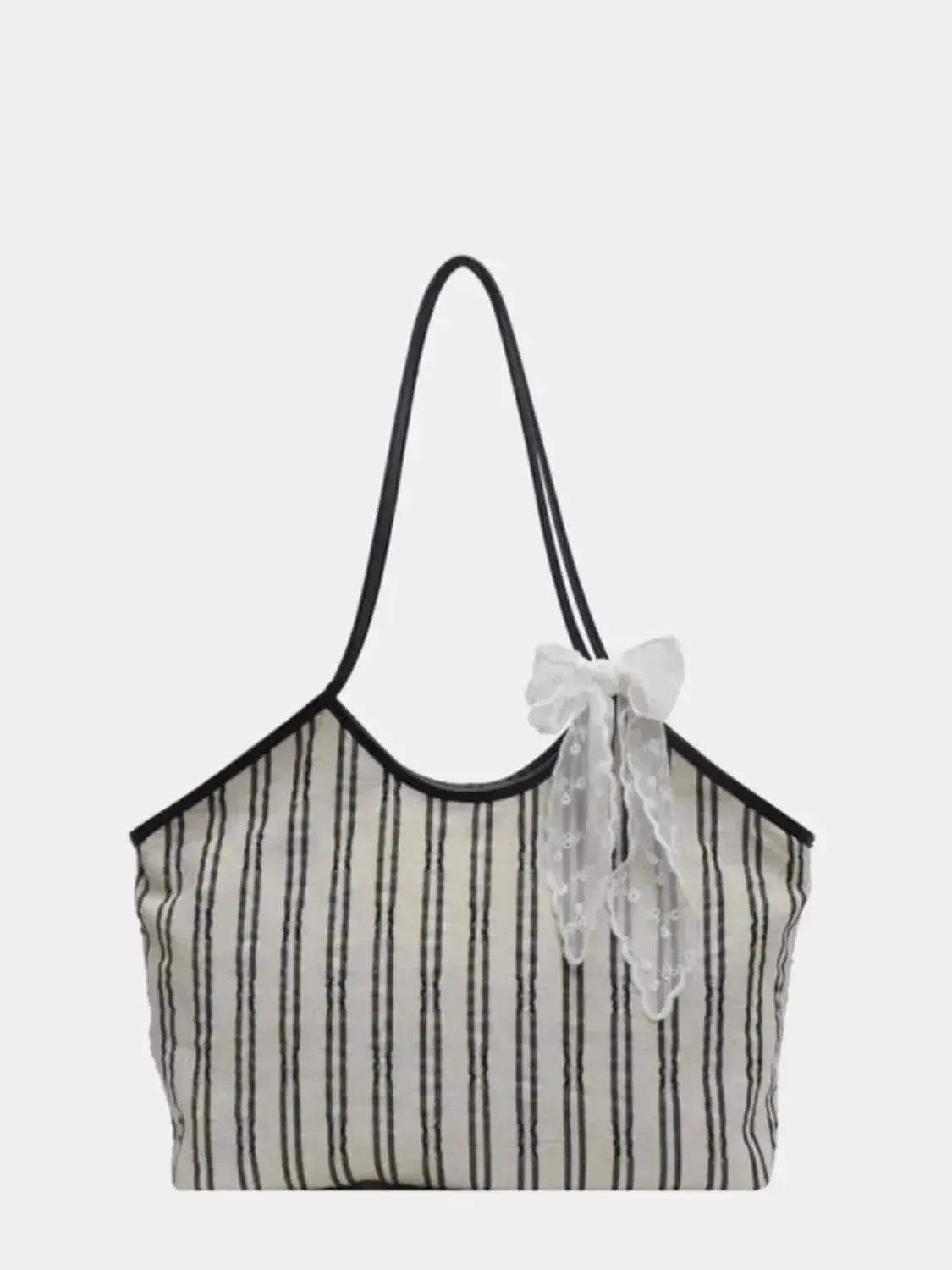 Striped Canvas Tote Bag - Bad Moms Club