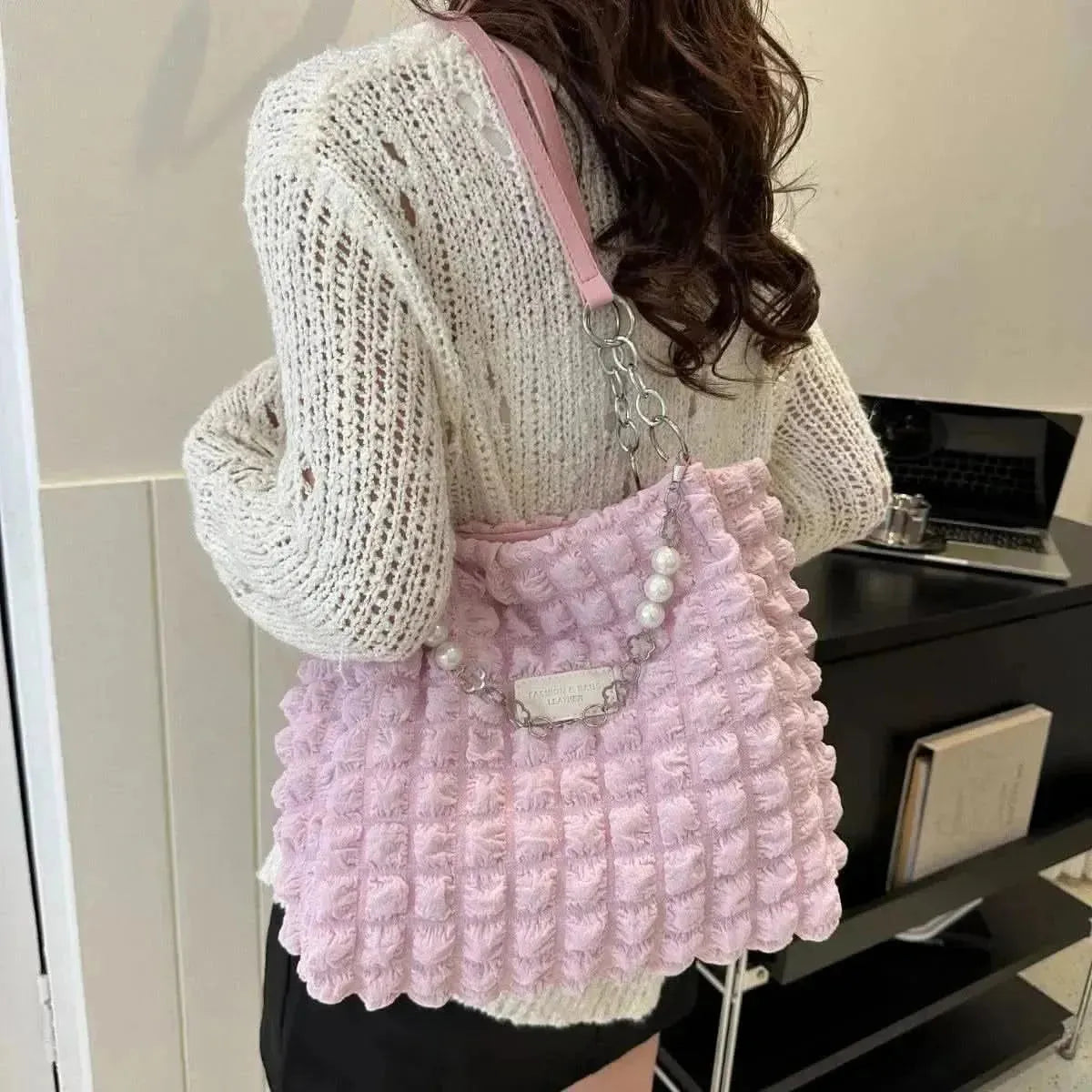 Bubble Textured Tote Bag - Bad Moms Club