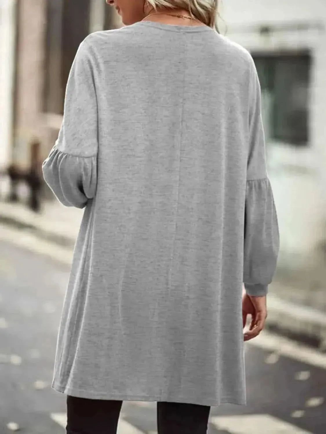 Open Front Long Sleeve Cardigan - Bad Moms Club