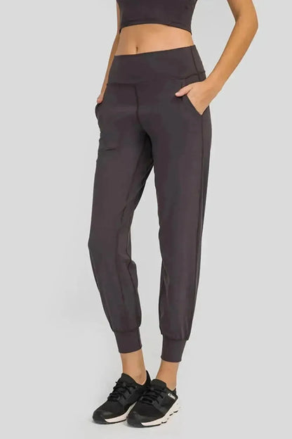Wide Waistband Slant Pocket Pants - Bad Moms Club