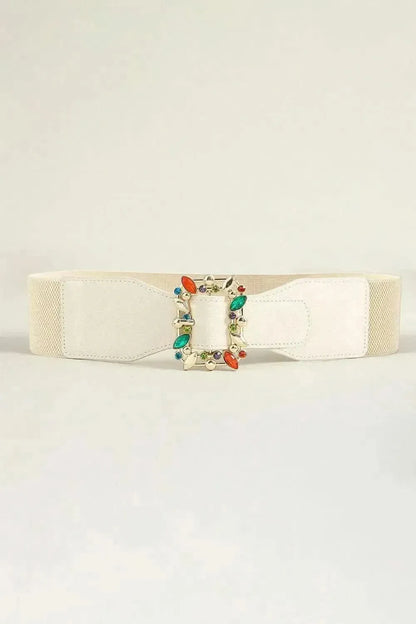 Multicolored Leaf Buckle Elastic Belt - Bad Moms Club