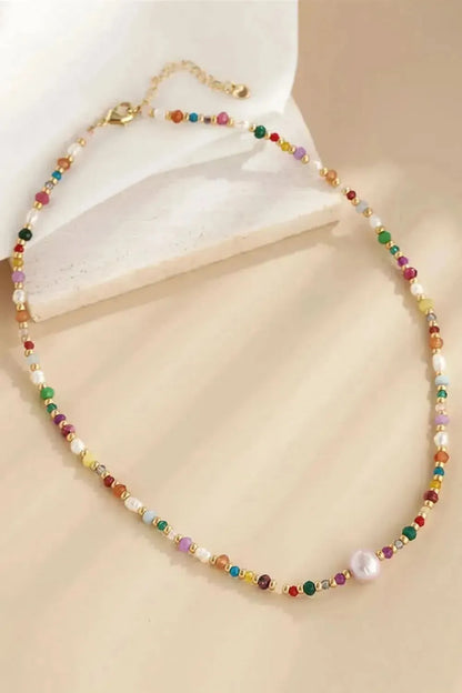 Multicolored Bead Necklace - Bad Moms Club
