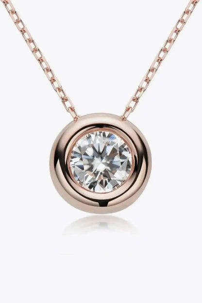 Adored 1 Carat Moissanite Pendant 925 Sterling Silver Necklace - Bad Moms Club