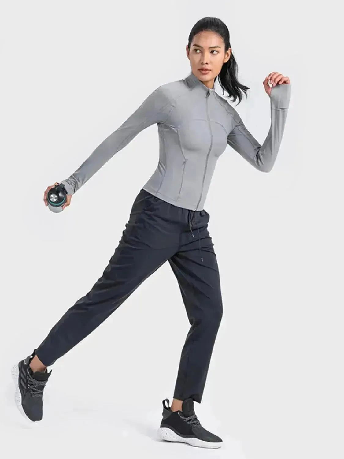 Zip-Up Long Sleeve Sports Jacket - Bad Moms Club