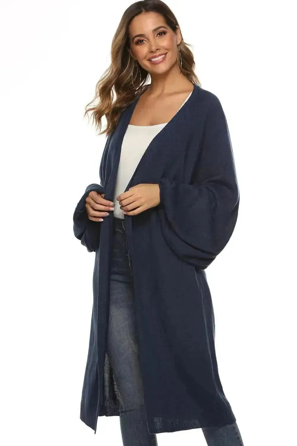 Long Sleeve Open Front Cardigan - Bad Moms Club