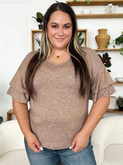 V-Neck Half Sleeve Blouse - Bad Moms Club