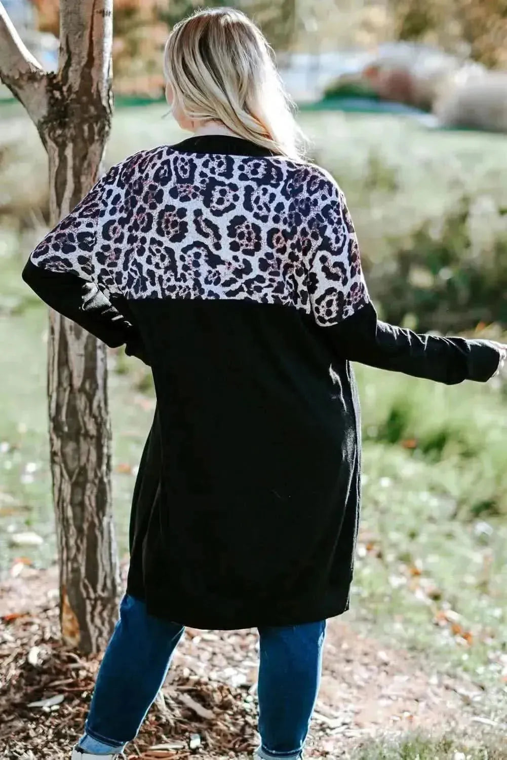 Plus Size Open Front Dropped Shoulder Cardigan - Bad Moms Club