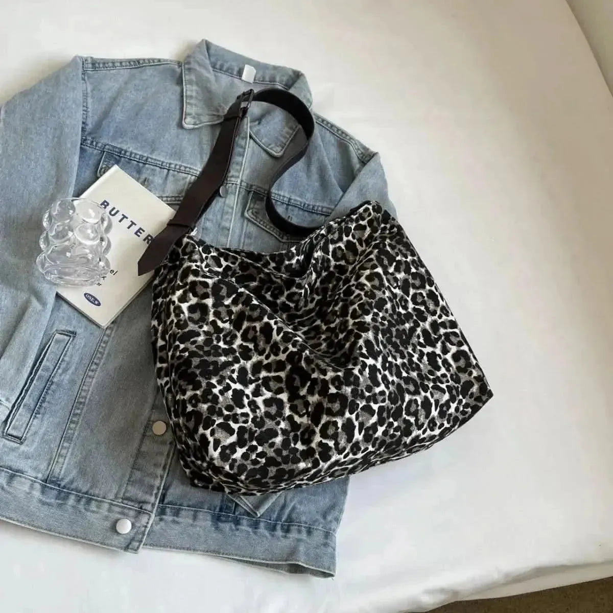 Leopard Adjustable Strap Tote Bag - Bad Moms Club