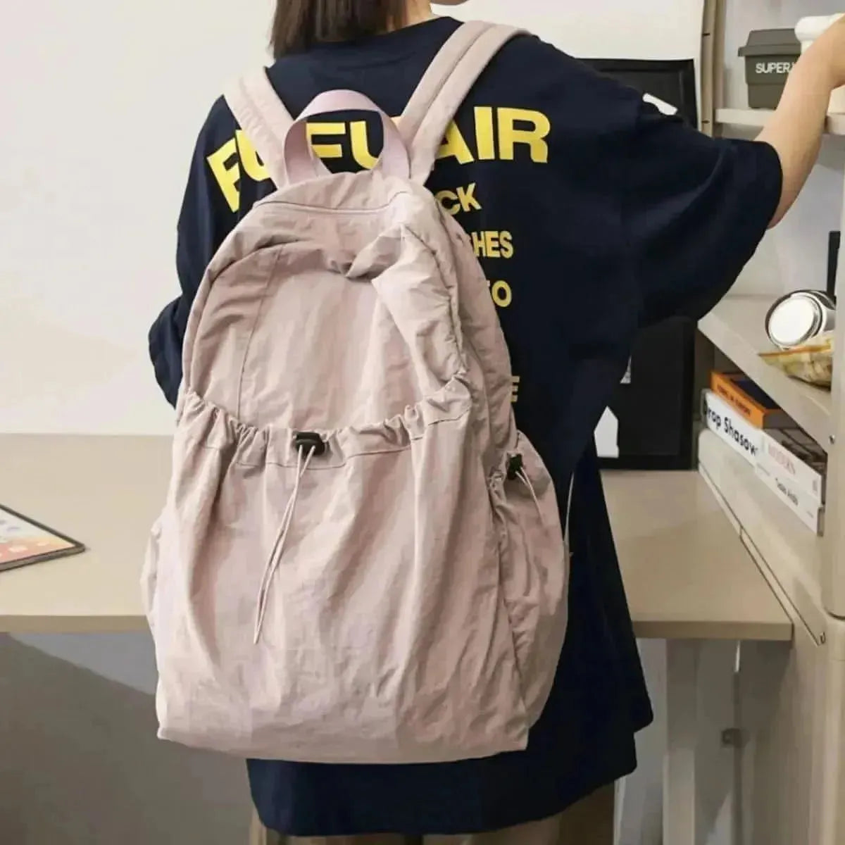 Drawstring Nylon Backpack Bag - Bad Moms Club