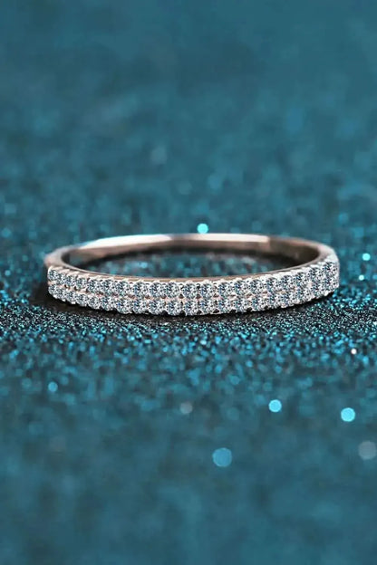 Moissanite 925 Sterling Silver Half-Eternity Ring - Bad Moms Club