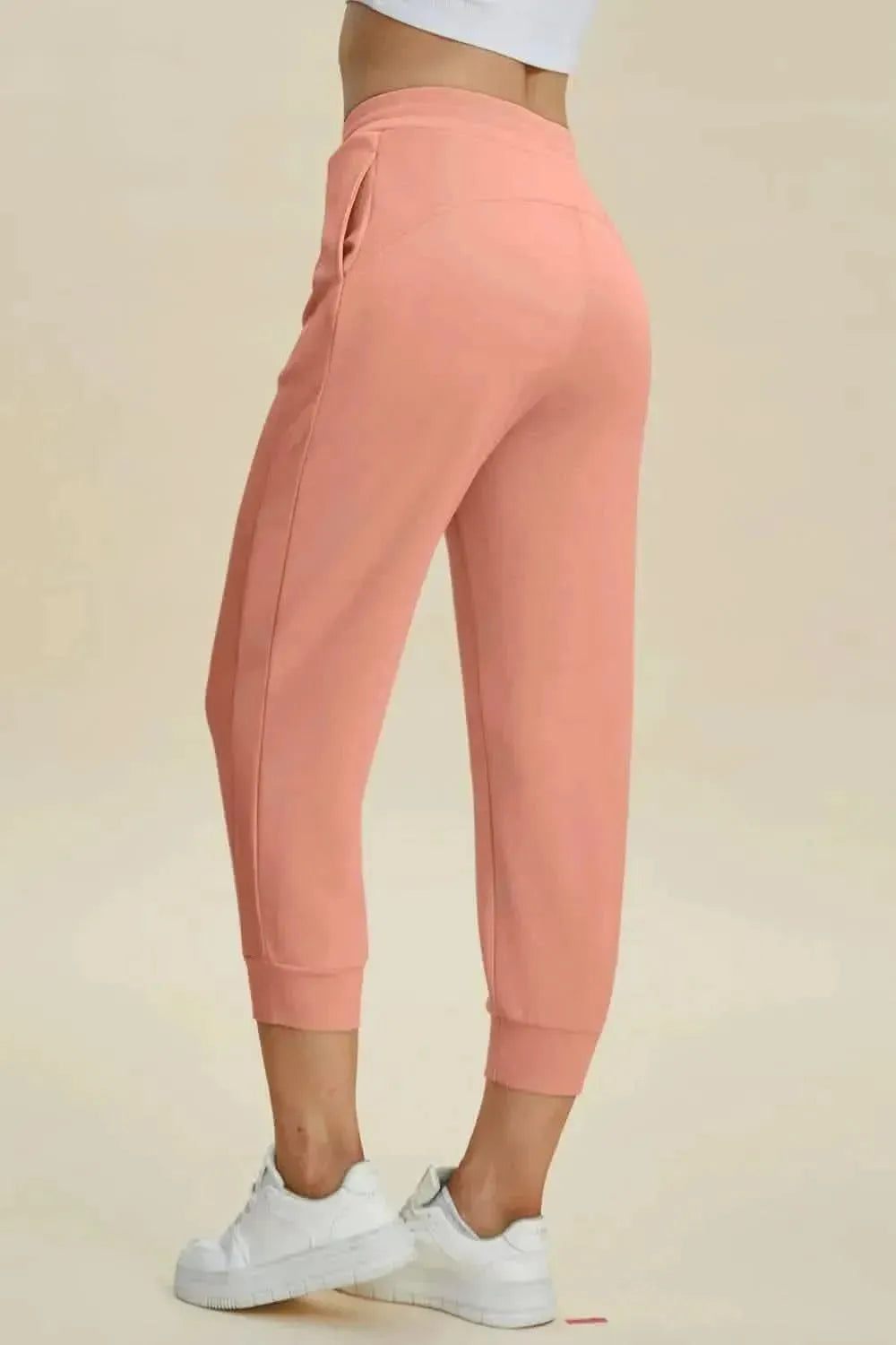 Basic Bae Full Size Air Scuba Drawstring High Waist Cropped Pants - Bad Moms Club