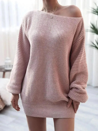 Rib-Knit Mini Sweater Dress - Bad Moms Club