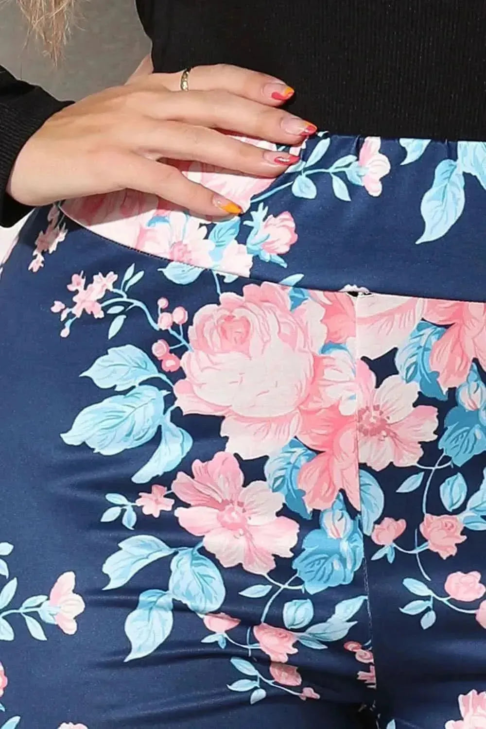 Plus Size Floral Print Legging - Bad Moms Club