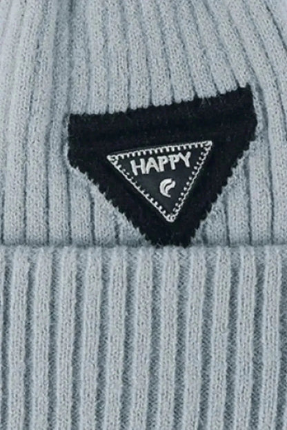HAPPY Contrast Beanie - Bad Moms Club