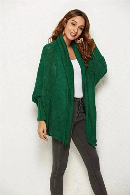 Open Front Batwing Sleeve Cardigan - Bad Moms Club