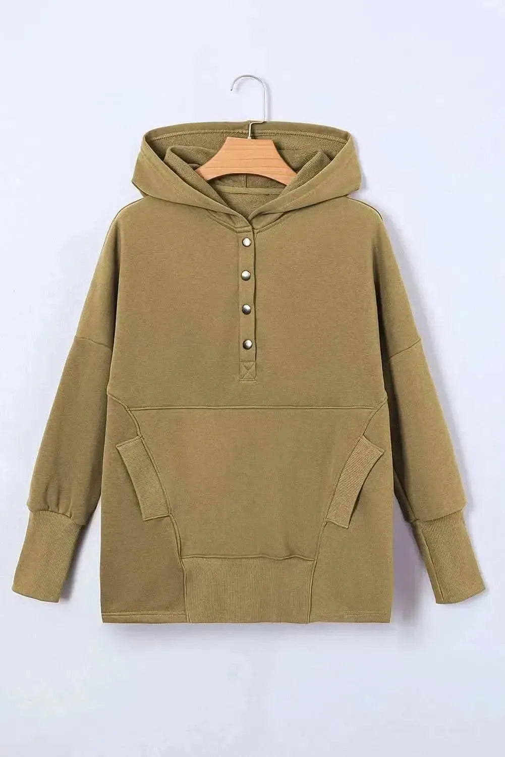 Quarter-Snap Dropped Shoulder Hoodie - Bad Moms Club