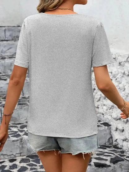 Ivy Lane Round Neck Short Sleeve Top - Bad Moms Club