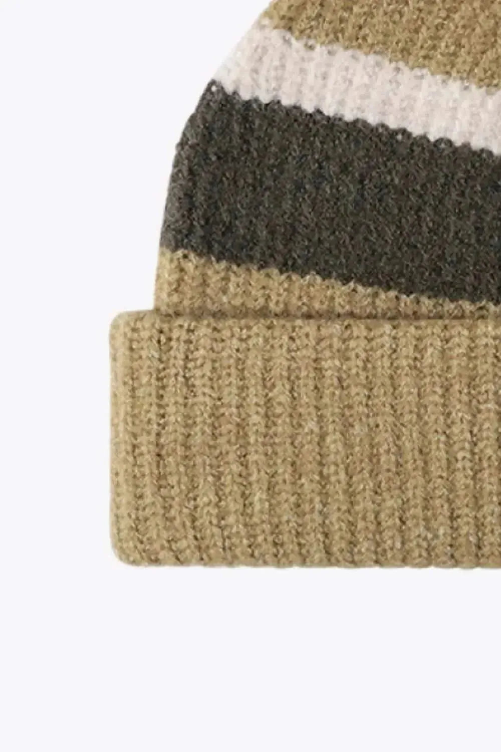 Tricolor Cuffed Knit Beanie - Bad Moms Club