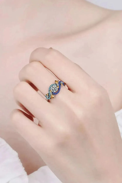 Moissanite Contrast 925 Sterling Silver Ring - Bad Moms Club