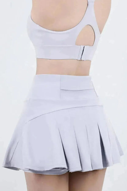 High Waist Pleated Active Skirt - Bad Moms Club