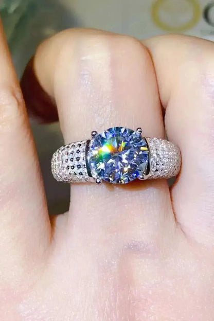 3 Carat Moissanite Side Stone Ring - Bad Moms Club