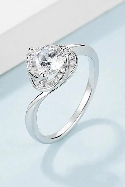 1 Carat Moissanite 925 Sterling Silver Heart Ring - Bad Moms Club