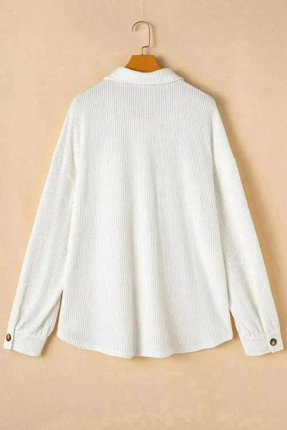 Plus Size Button Up Long Sleeve Jacket - Bad Moms Club