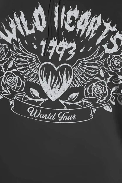 Simply Love Simply Love Full Size WILD HEARTS 1993 WORLD TOUR Graphic Hoodie - Bad Moms Club