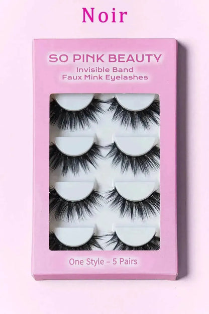 SO PINK BEAUTY Faux Mink Eyelashes 5 Pairs - Bad Moms Club