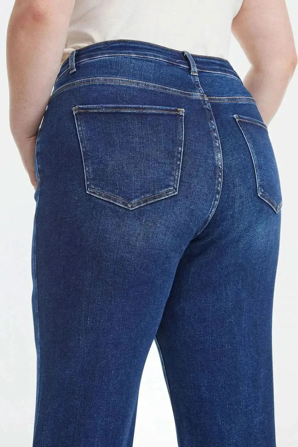 BAYEAS Full Size High Waist Cat's Whisker Wide Leg Jeans - Bad Moms Club