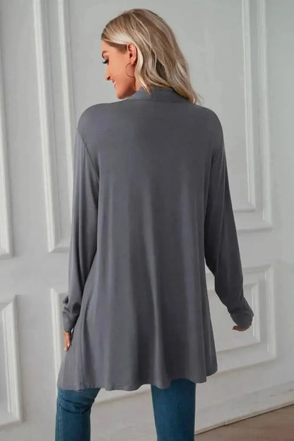 Open Front Long Sleeve Cardigan - Bad Moms Club