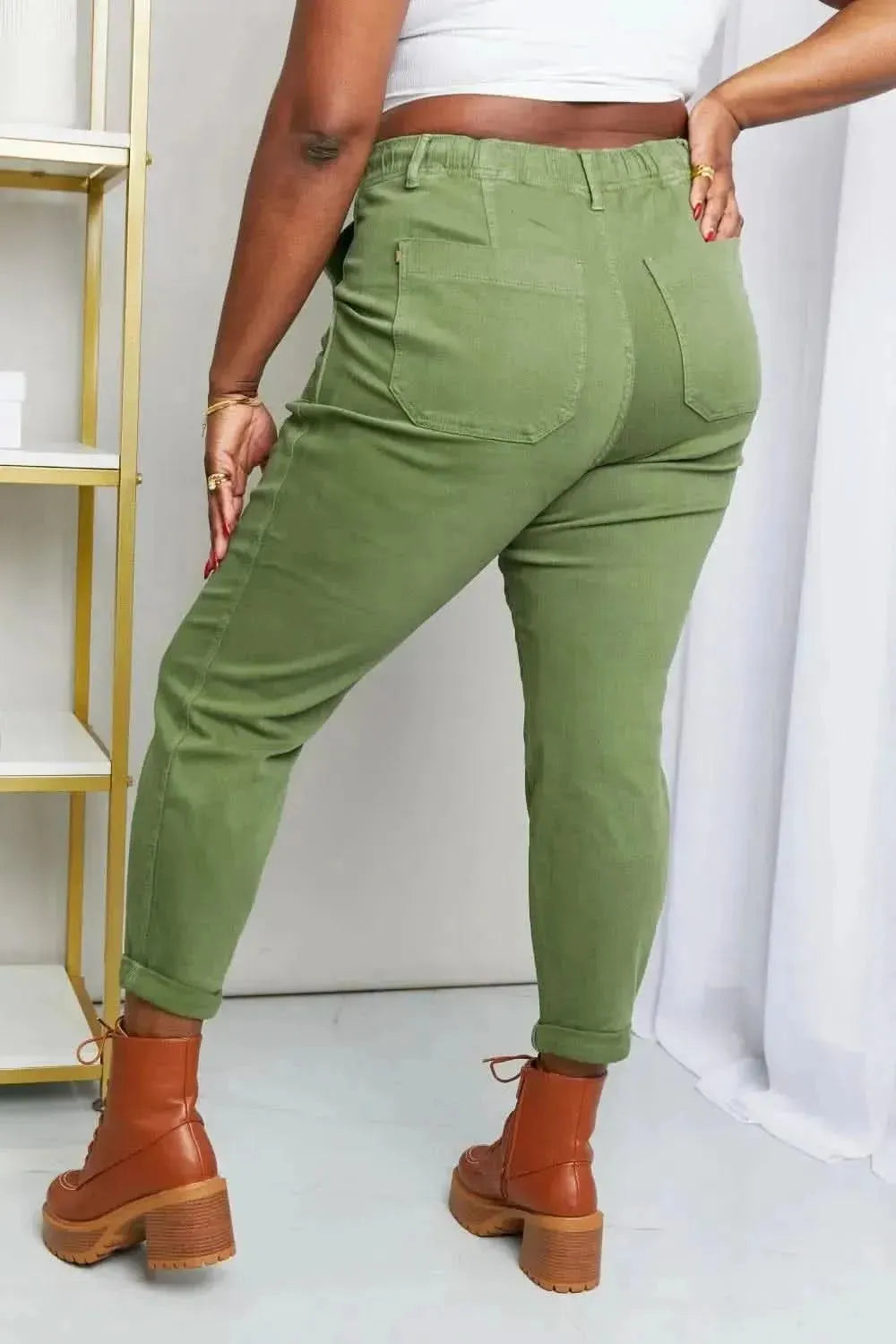 Judy Blue Full Size Drawstring Waist Pocket Jeans - Bad Moms Club