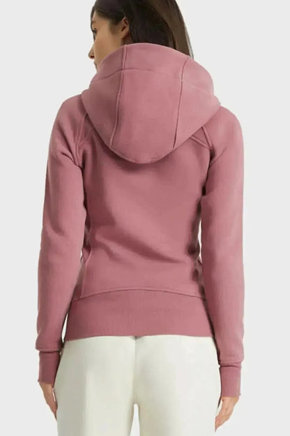 Zip Up Seam Detail Hooded Sports Jacket - Bad Moms Club