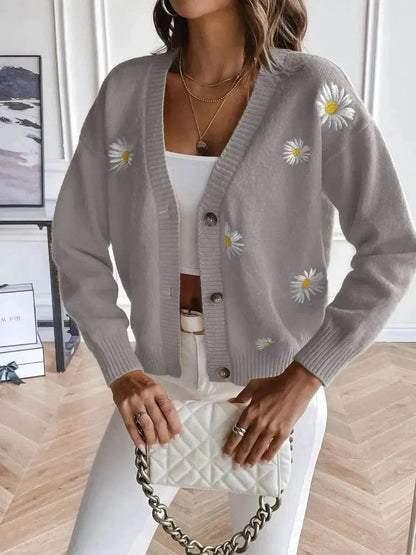 Floral Button Up Cardigan - Bad Moms Club