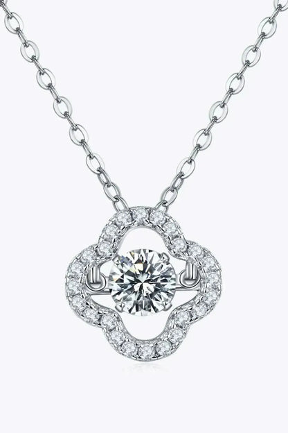 Moissanite Four Leaf Clover Pendant Necklace - Bad Moms Club