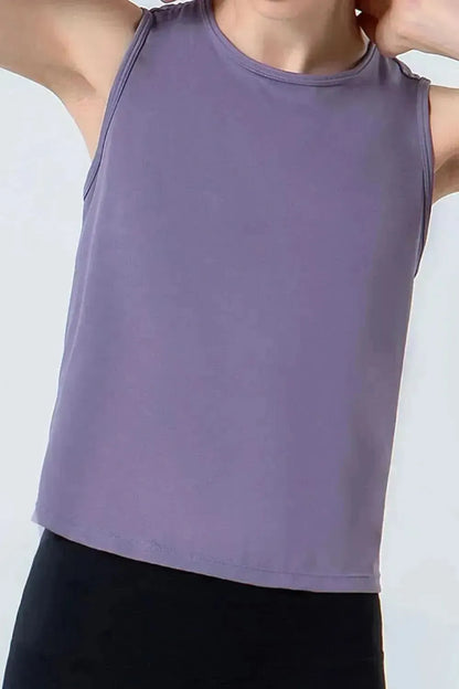 Round Neck Active Tank - Bad Moms Club