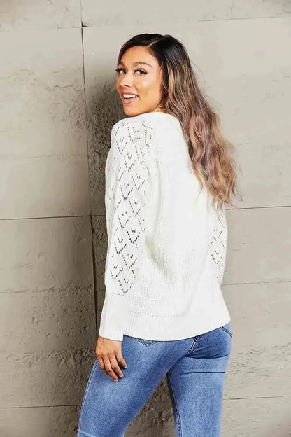 Rib-Knit Plunge Raglan Sleeve Cardigan - Bad Moms Club
