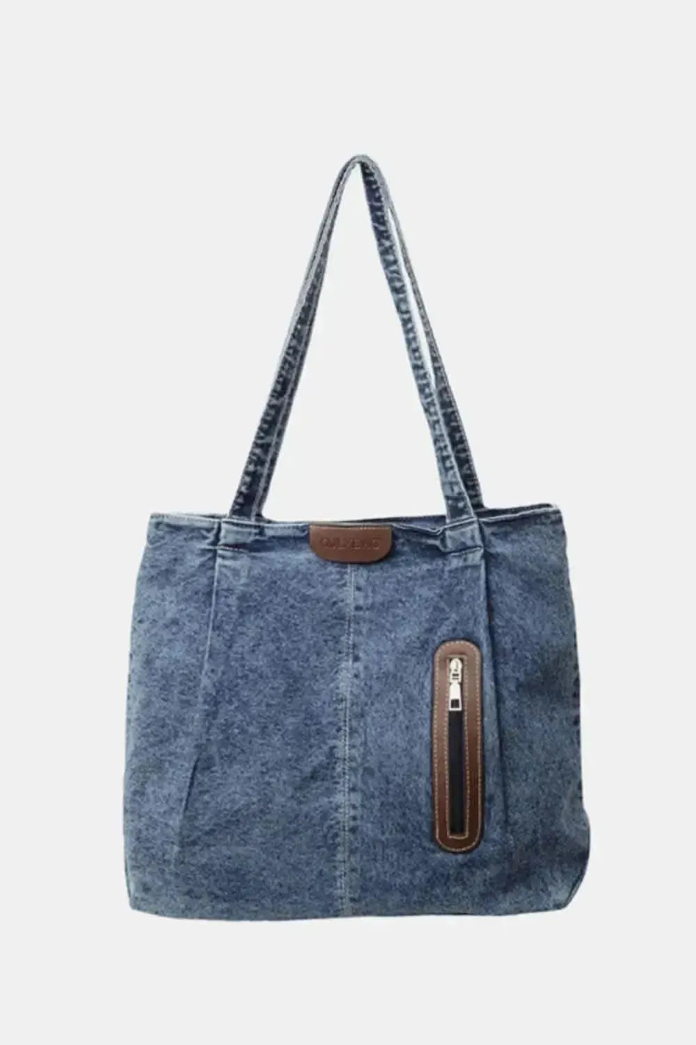 Medium Denim Tote Bag - Bad Moms Club