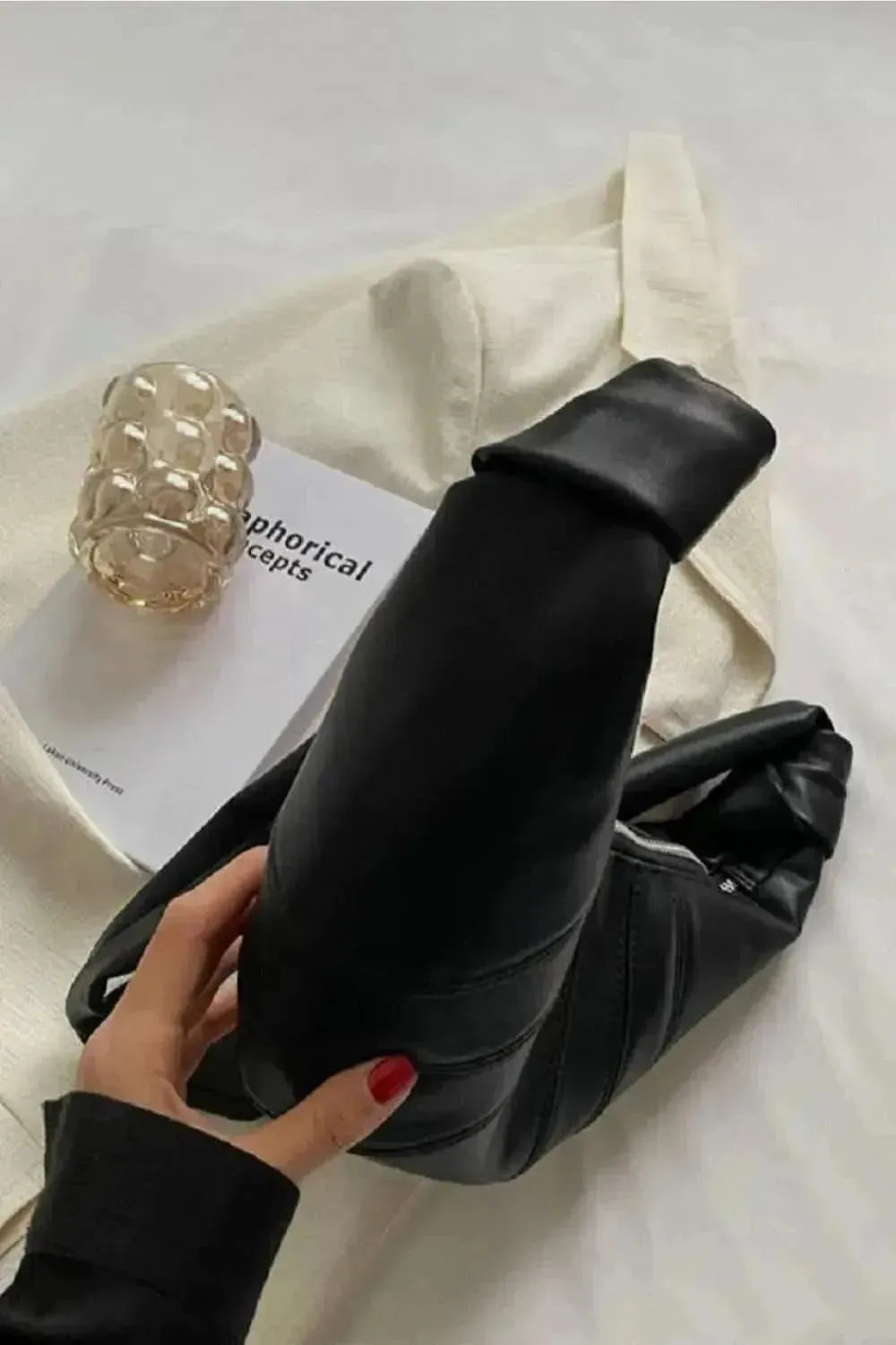 Zenana Vegan Leather Croissant Crossbody Bag - Bad Moms Club