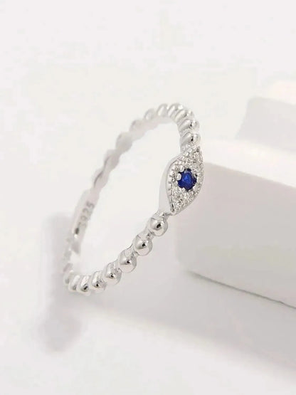 925 Sterling Silver Inlaid Zircon Ring - Bad Moms Club