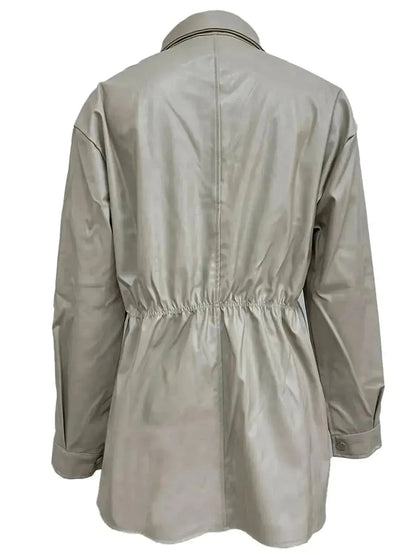 Snap Down Collared Jacket - Bad Moms Club