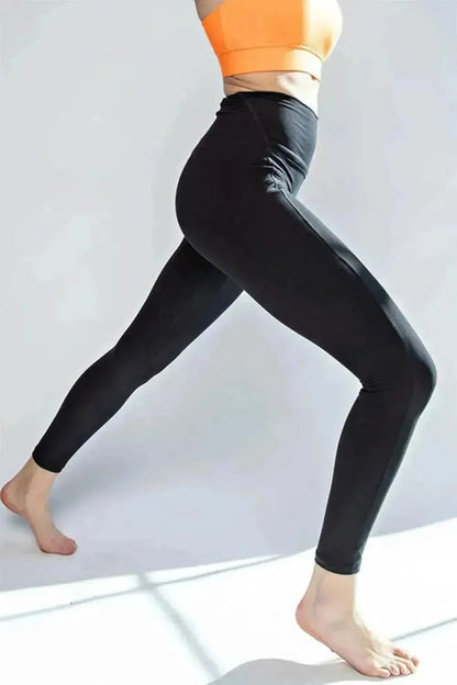 Faith Apparel High Waist Wide Waistband Leggings - Bad Moms Club
