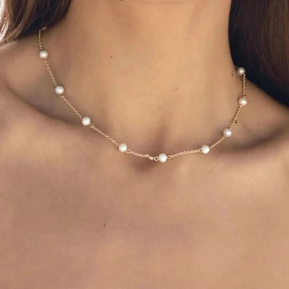 Freshwater Pearl 18K Gold-Plated Necklace - Bad Moms Club