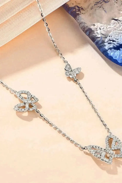 Moissanite Butterfly Shape Necklace - Bad Moms Club